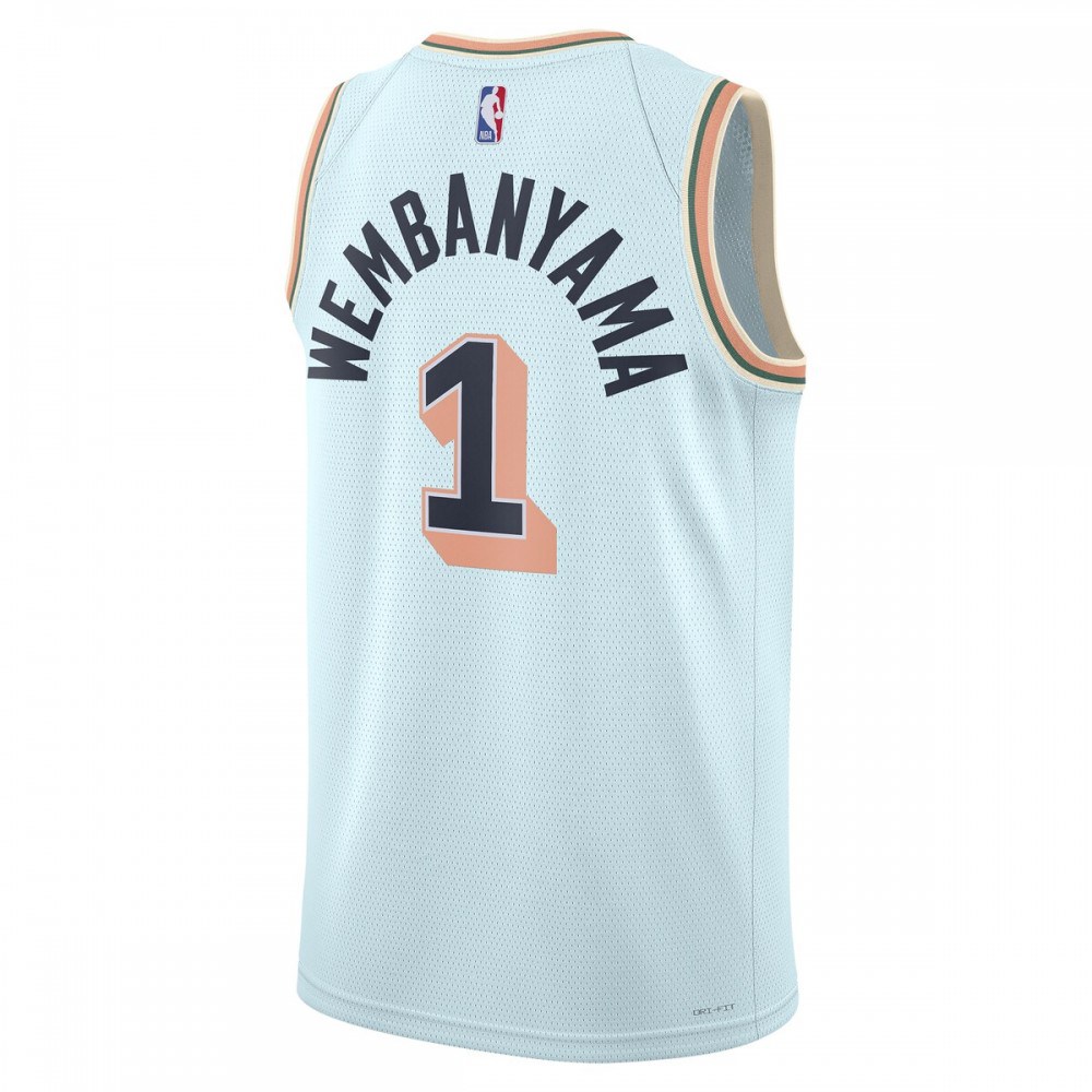 Victor Wembanyama San Antonio Spurs Unisex 2024/25 Swingman Player Jersey - City Edition - Light Blue-Pro Kit Vault | Brand New 26/27 Sports Jerseys